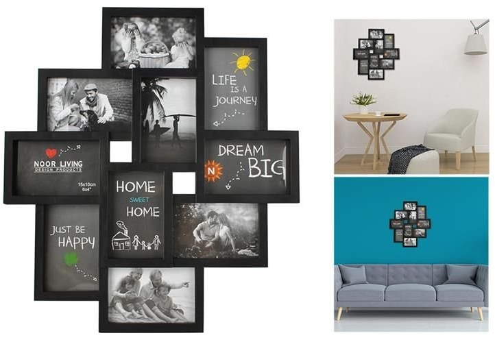 Rama foto pentru 10 fotografii - neagra